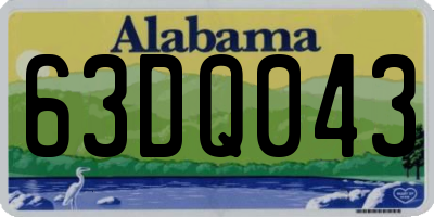 AL license plate 63DQ043