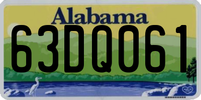 AL license plate 63DQ061