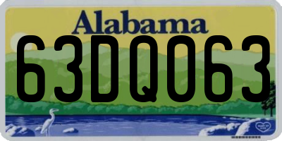 AL license plate 63DQ063