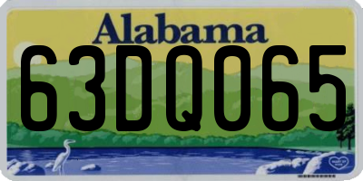 AL license plate 63DQ065