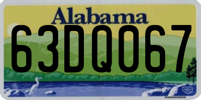 AL license plate 63DQ067
