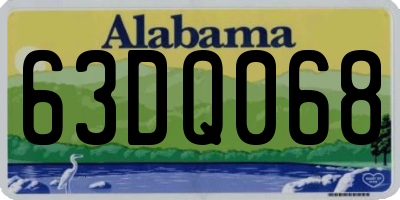 AL license plate 63DQ068