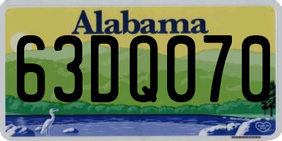 AL license plate 63DQ070
