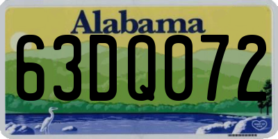 AL license plate 63DQ072