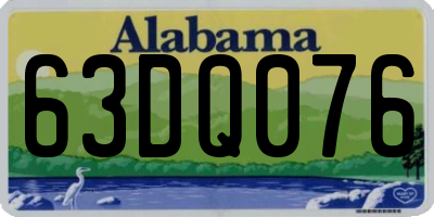 AL license plate 63DQ076