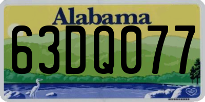 AL license plate 63DQ077
