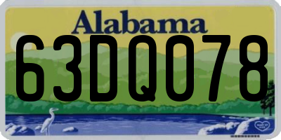 AL license plate 63DQ078