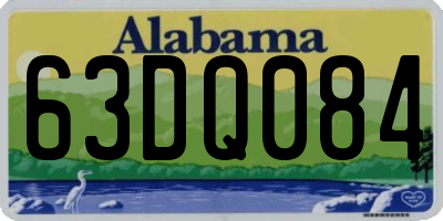 AL license plate 63DQ084