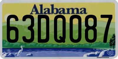 AL license plate 63DQ087