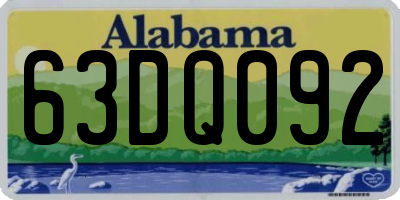 AL license plate 63DQ092