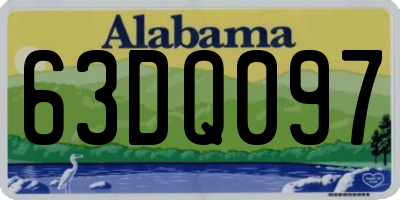 AL license plate 63DQ097