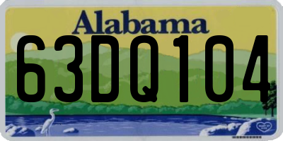 AL license plate 63DQ104
