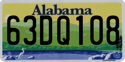 AL license plate 63DQ108