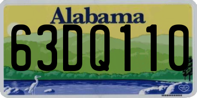 AL license plate 63DQ110