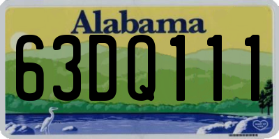 AL license plate 63DQ111
