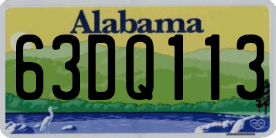 AL license plate 63DQ113