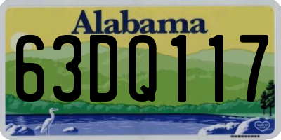 AL license plate 63DQ117