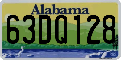 AL license plate 63DQ128