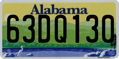 AL license plate 63DQ130