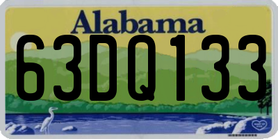 AL license plate 63DQ133