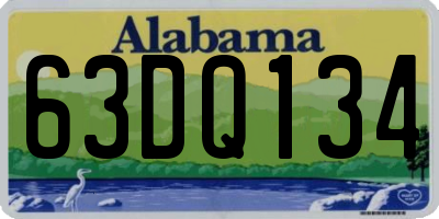 AL license plate 63DQ134
