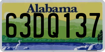 AL license plate 63DQ137