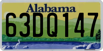 AL license plate 63DQ147