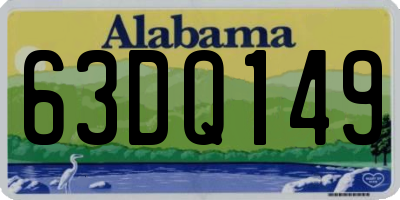 AL license plate 63DQ149
