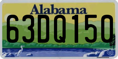 AL license plate 63DQ150