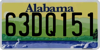 AL license plate 63DQ151