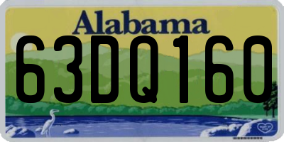 AL license plate 63DQ160