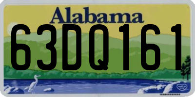 AL license plate 63DQ161