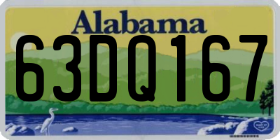 AL license plate 63DQ167