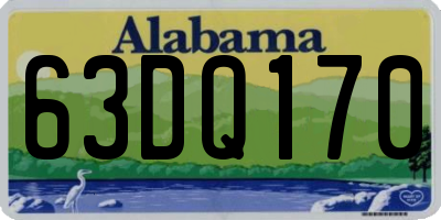 AL license plate 63DQ170