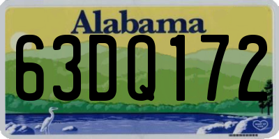 AL license plate 63DQ172