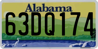 AL license plate 63DQ174