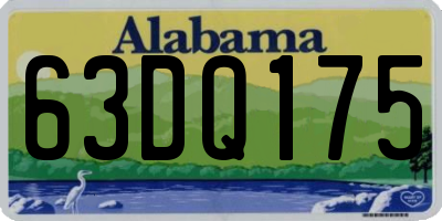 AL license plate 63DQ175