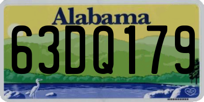 AL license plate 63DQ179