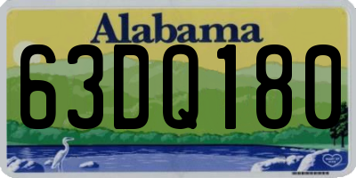 AL license plate 63DQ180