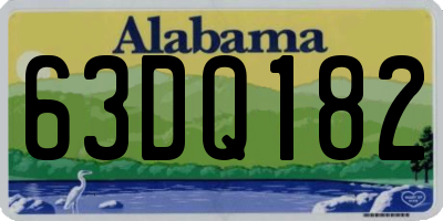 AL license plate 63DQ182
