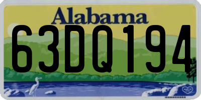 AL license plate 63DQ194