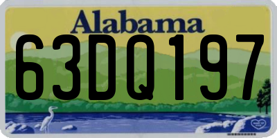 AL license plate 63DQ197