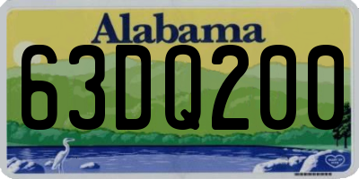 AL license plate 63DQ200