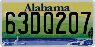 AL license plate 63DQ207