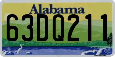 AL license plate 63DQ211