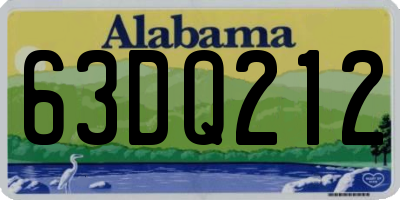 AL license plate 63DQ212