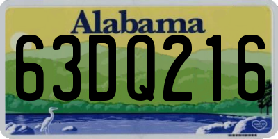 AL license plate 63DQ216