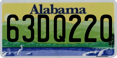 AL license plate 63DQ220