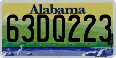 AL license plate 63DQ223