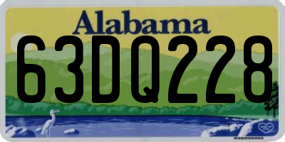 AL license plate 63DQ228